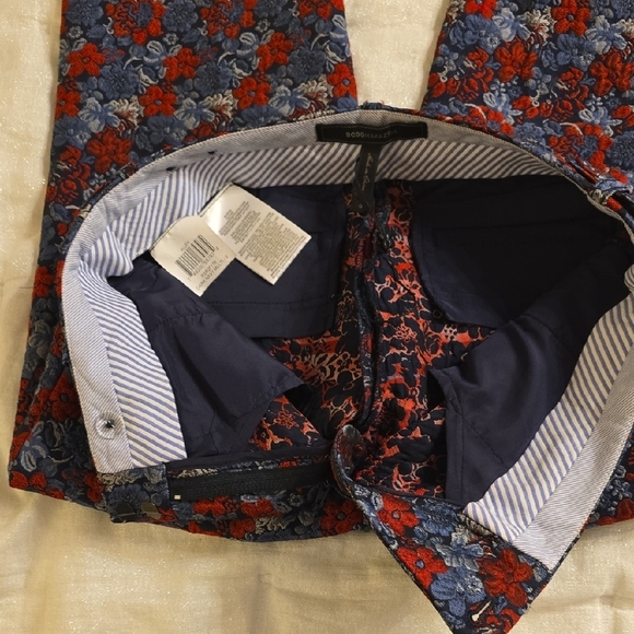 BCBGMaxAzria Women's Floral Ankle Pants - Red and Blue - Picture 16 of 16